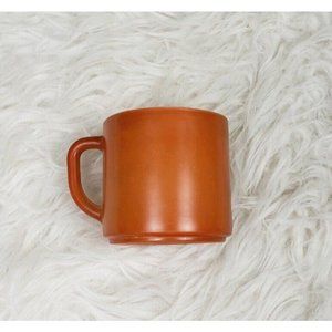 Vintage Antique Federal Glass Oven Ware Peach D-Handle Glass Coffee Mug